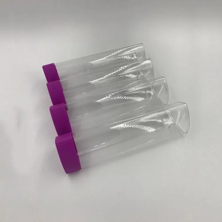 Multifunctional petg pvc clear triangle containers plastic tube packaging tube