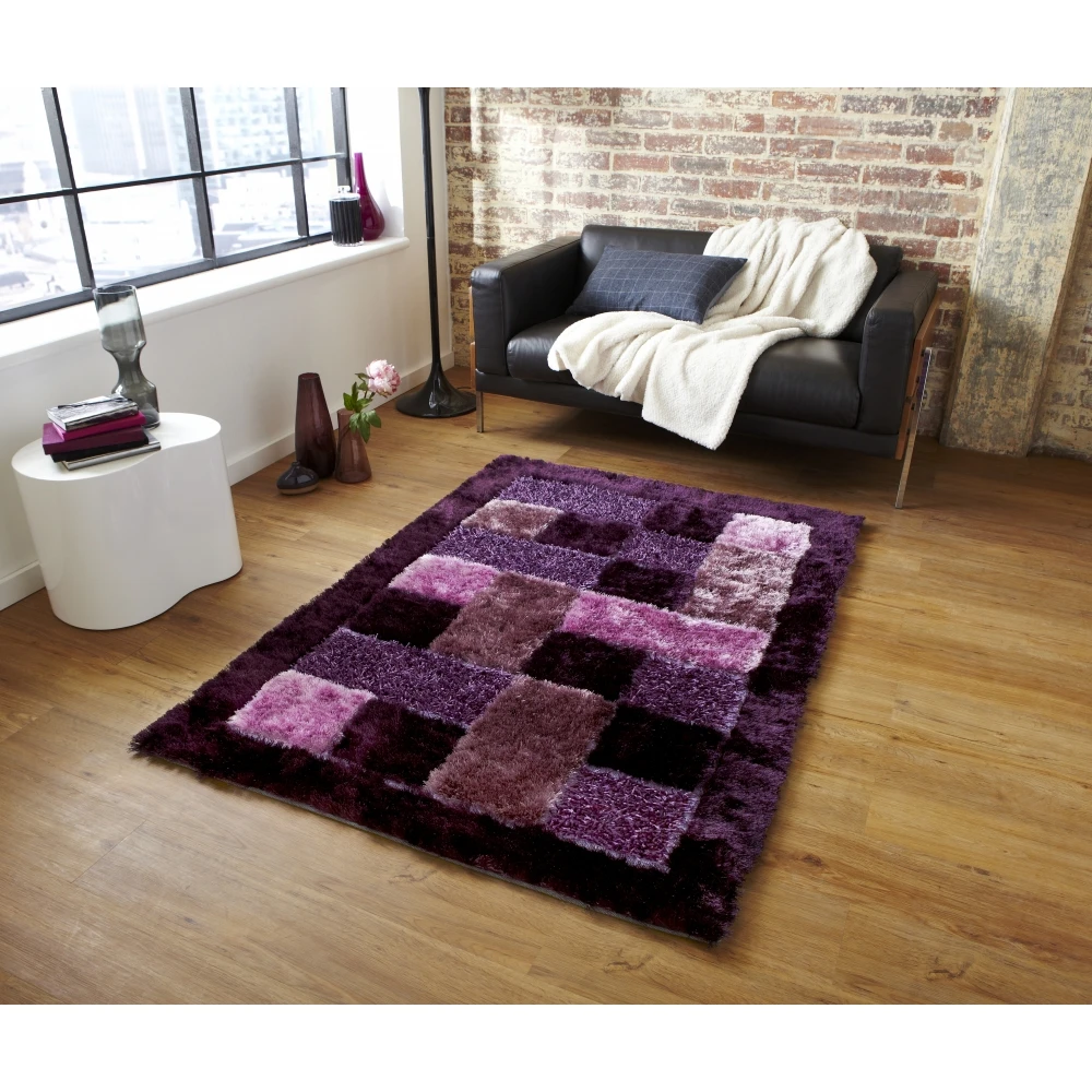 Hand tufted modern design area tianjin shaggy carpet rug