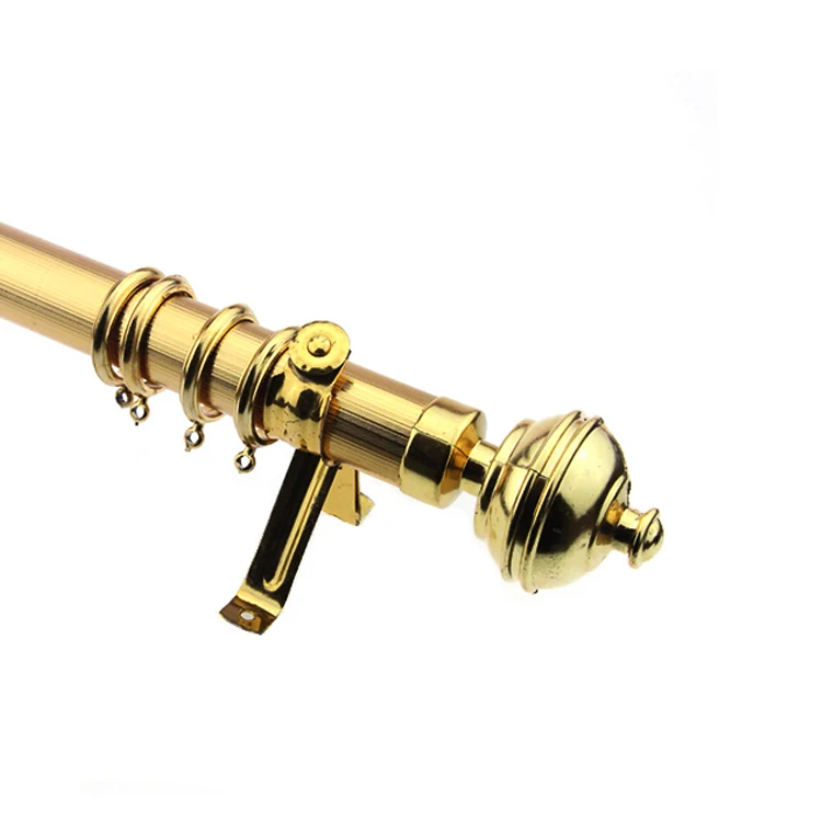 Classic style 35mm iron colourful curtain pipe golden set curtain rod