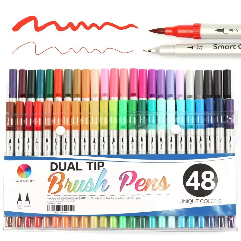 New Arrival Colorful Paint Brush Calligraphy Brush Marker Watercolor Brush Pen Set