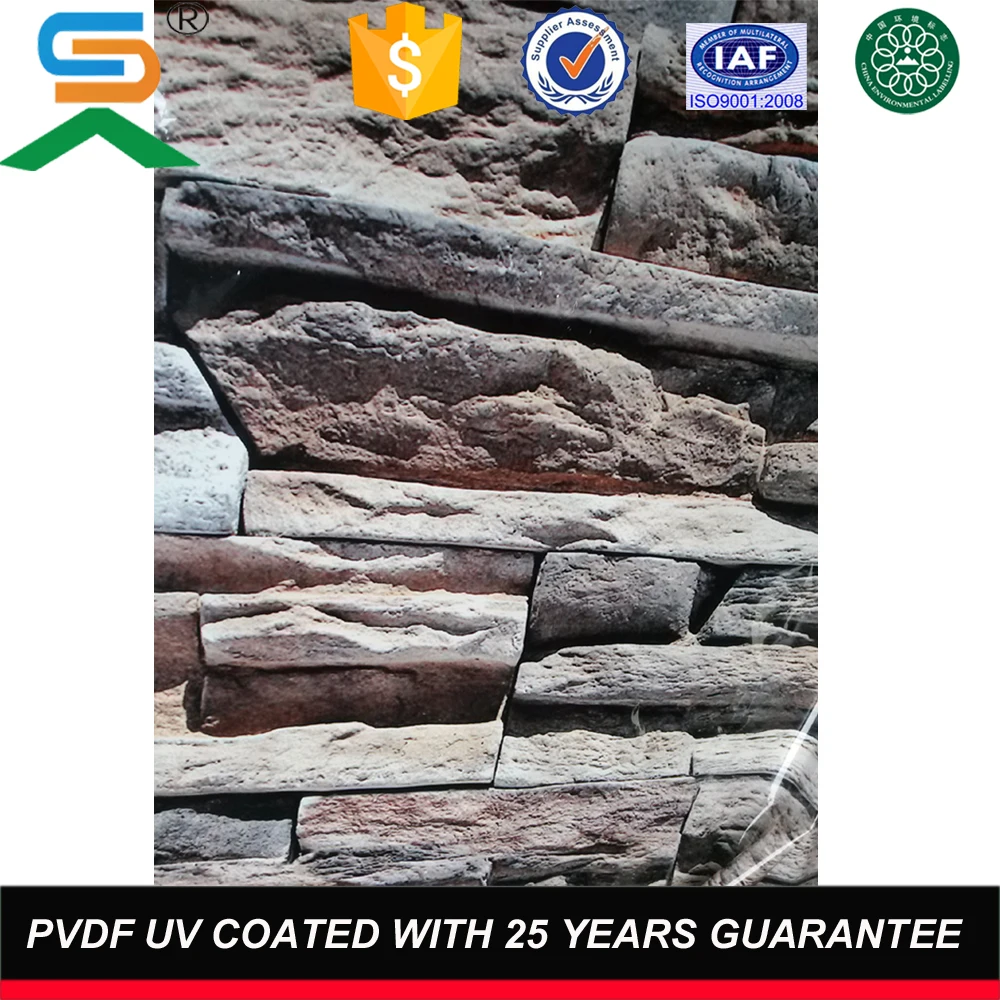 
uv coating wholesale faux stone wall panel 