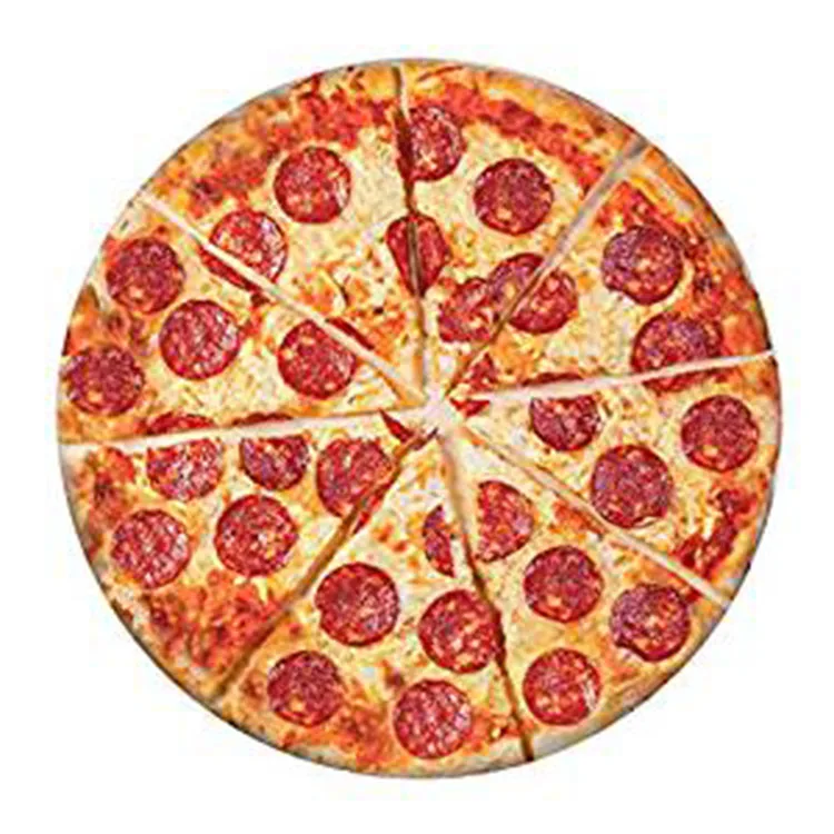 Perfectly Round Hamburger Throw Food Pattern Blanket Tunic Tapestry,SuperUS Comfort Food Creations Pizza Wrap Blanket