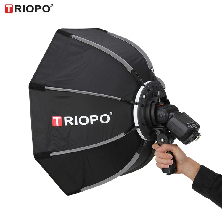 
TRIOPO KS-90 90CM Manufacture quick and easy fold speedlite softbox 