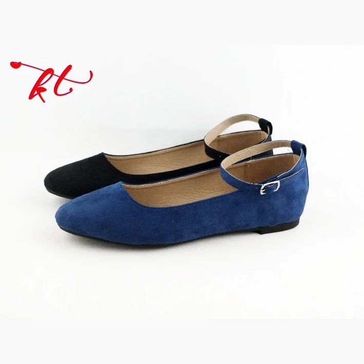 buckled up square toe cheap wholesale ladies flat shoes