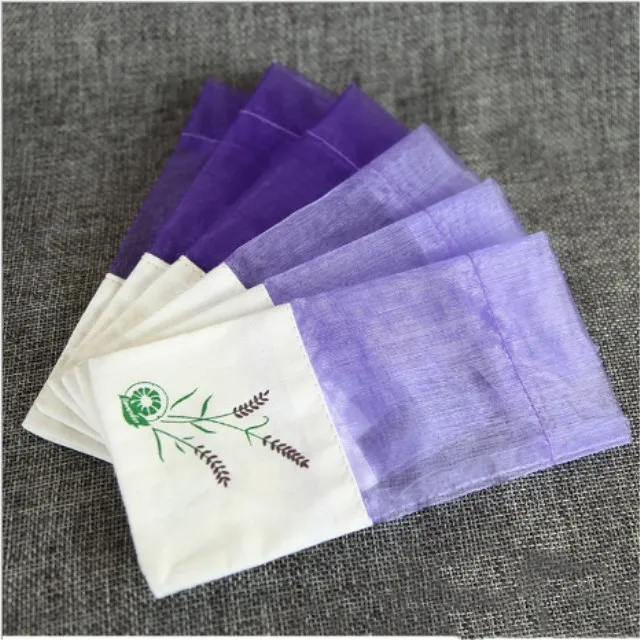 
high quality Cotton Embroidered Custom Linen Hand Embroidery Fragrance sachet Bags 