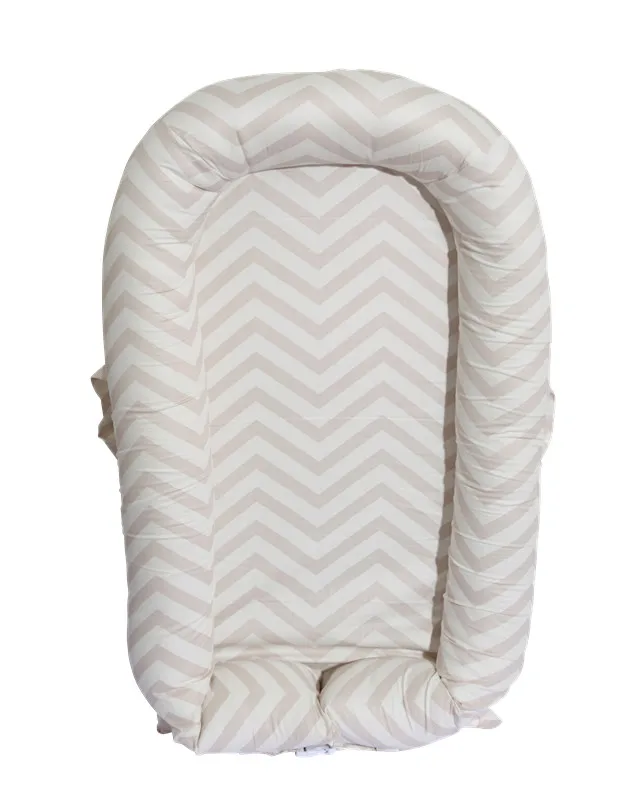 Nest Bed Organic Babynest Pink and Gray Co Sleep Nest Newborn Boy Crib Pod Newborn Baby Girl Bed Cocoon Snuggle Bed Baby  Lounge