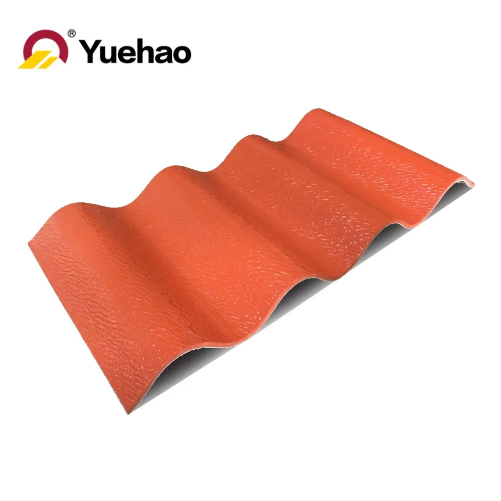 High quality hollow synthetic resin tile asa pvc corrugated colorful roofing tile