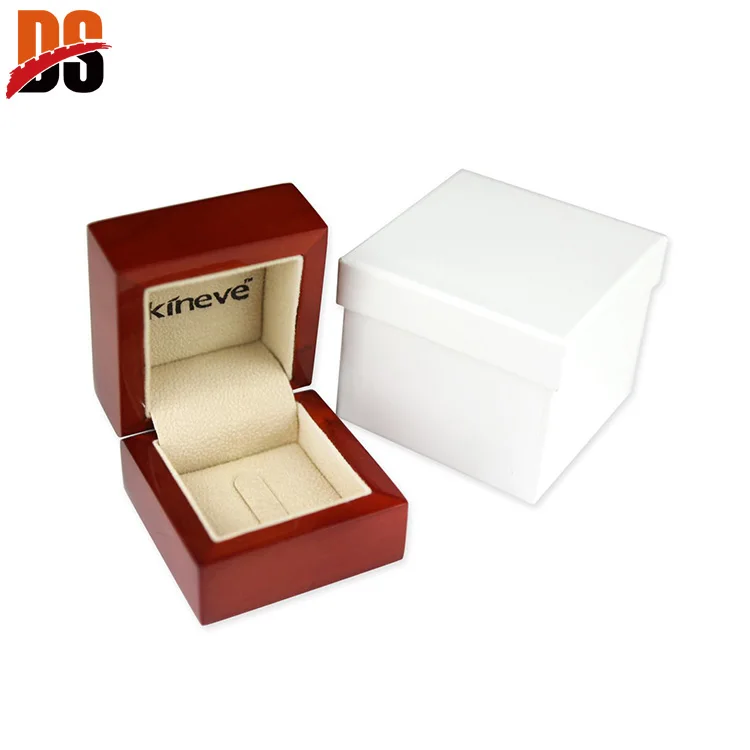 DS Luxury Ring Box Customized Wedding Ring Storage Case Wooden Gift Box Jewelry Wood Jewelry & Watch & Eyewear TIMBER MDF Accept