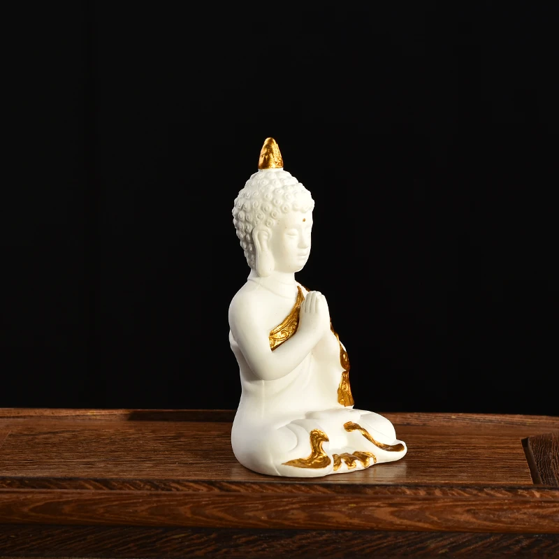 White body buddha Ceramic Buddha statue