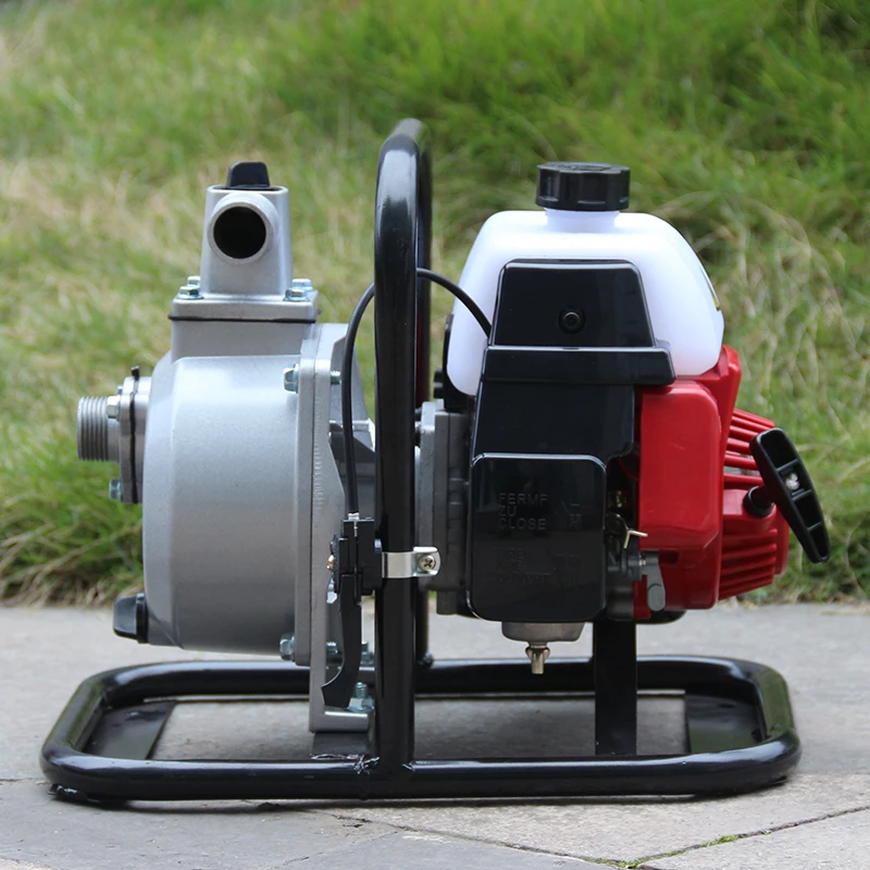BISON CHINA 1 Inch 25mm Mini Gasoline Water Pump 2 Stroke 1 Horsepower Water Pump Petrol