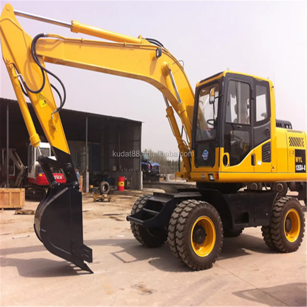 hydraulic rock breaker excavator ( 12 ton wheel excavator with china engine )