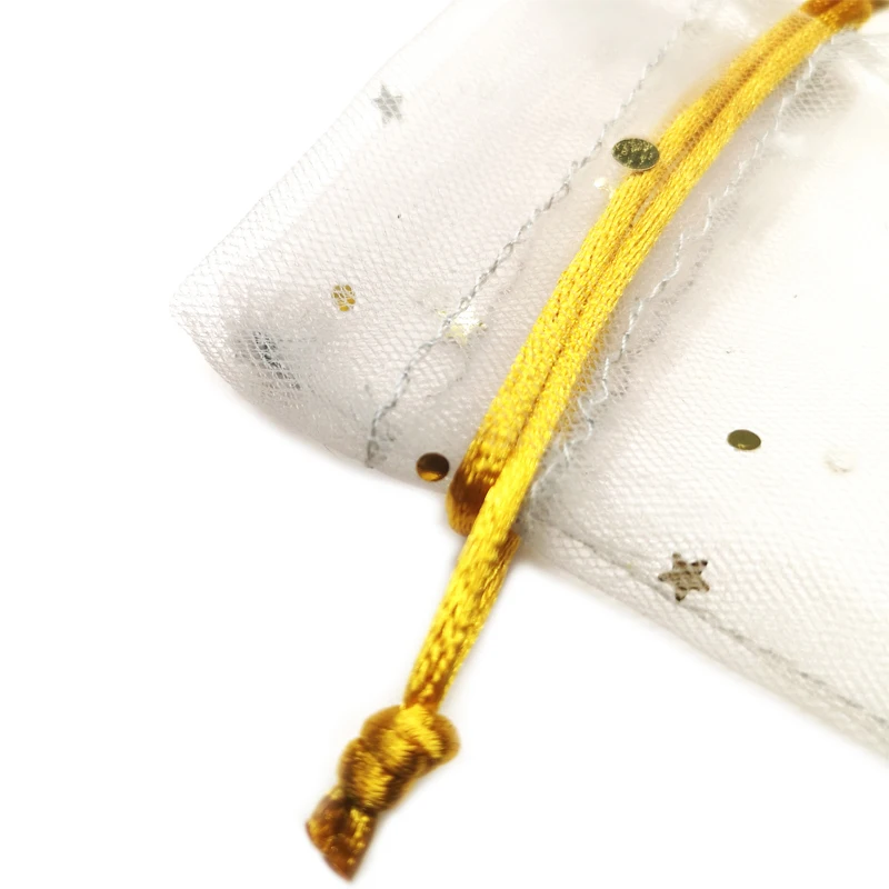 Small Colorful Drawstring Gauze Pouch Bag for Pearl