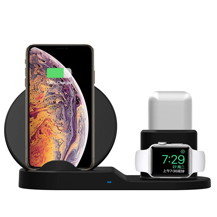 Wholesale Qi Fast 3 In 1 Universal Charger,Smart Wireless Mobile Phone Charger