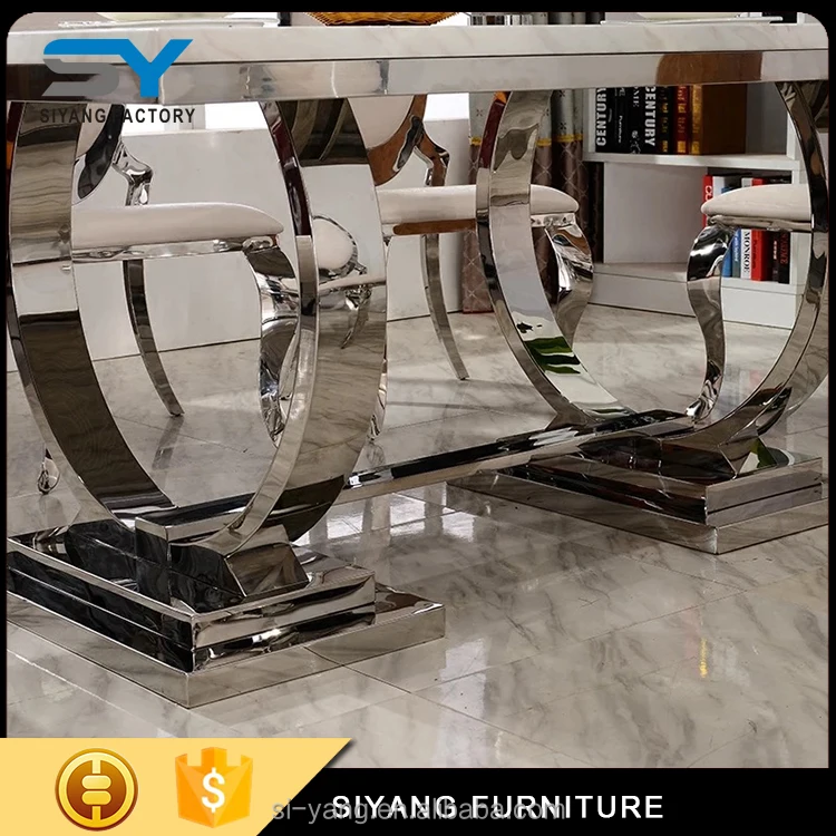 2017 dining table with marble top for sale CT002