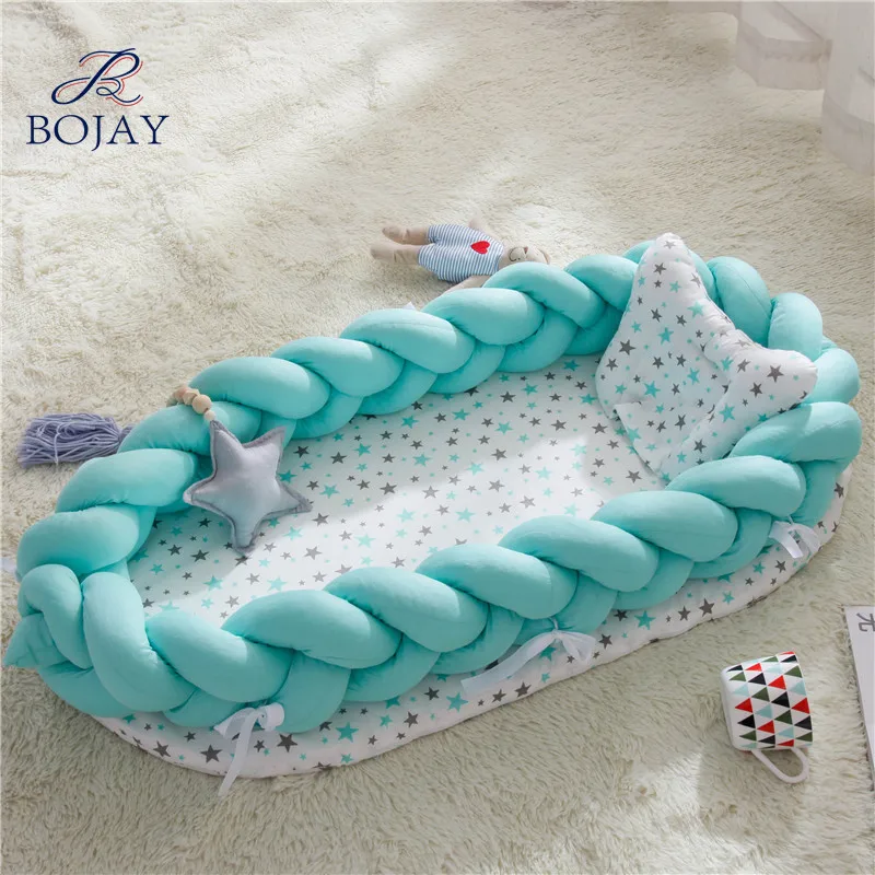 Toddler Baby Sleep Nest Braid Crib Bumper Newborn Nest Bed Baby sleeper Gift