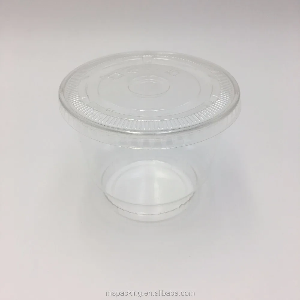 Custom Logo Disposable Clear PET 6 oz 8 oz 12 oz 16 oz Yogurt Cup Plastic With Dome lid