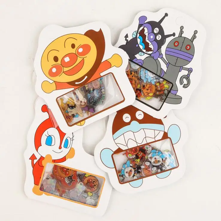 1pack 60pcs Apanman Bacteria Boy Red Elf PDA package transparent decorative stickers Transparent stickers
