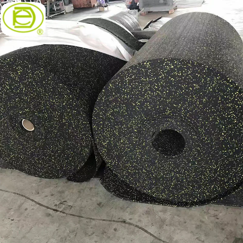 3mm 5mm 7mm rubber flooring mat roll for Gym Aerobic zone