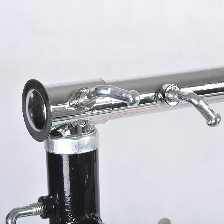 Mobile heavy duty double clothes garment rail rack Stainless Steel Rack for displaying and drying