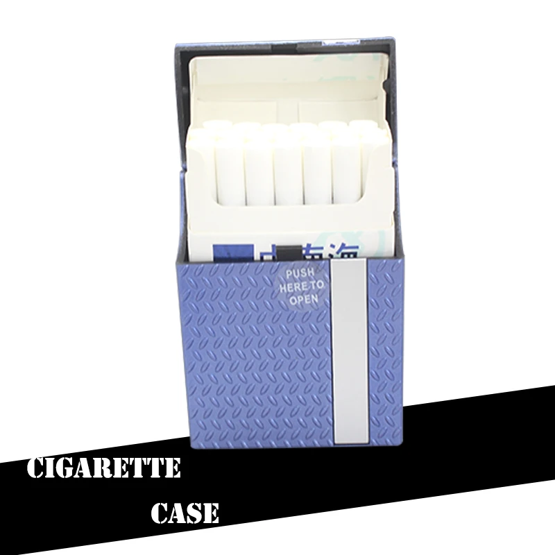 China factory wholesale aluminum material King size cigarette case cigarette holder with unique stickers