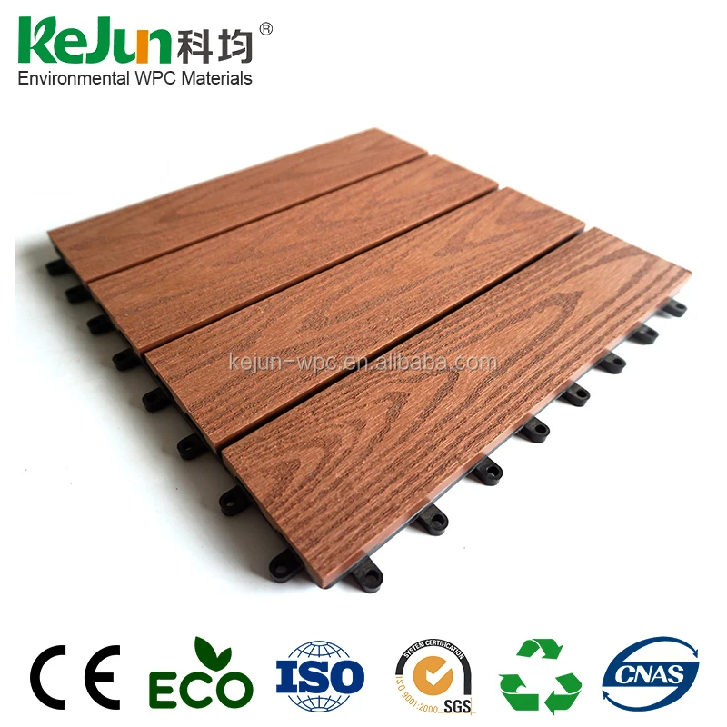 2017 Новый Материал Водонепроницаемый Блокировки Палубе WPC Открытый DIY Плитки Пола в Китае