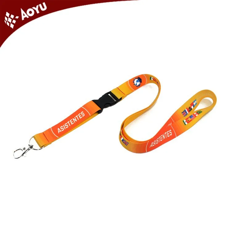 20mm heat transfer printing lanyard with buckle