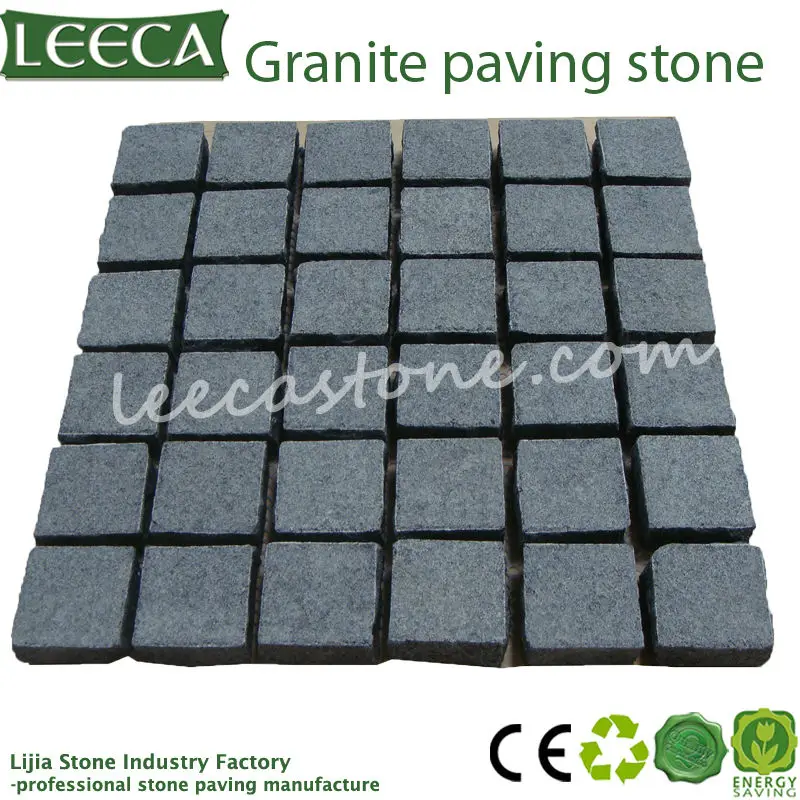 дешевый серый гранит камень кубика/площадь мощения камень