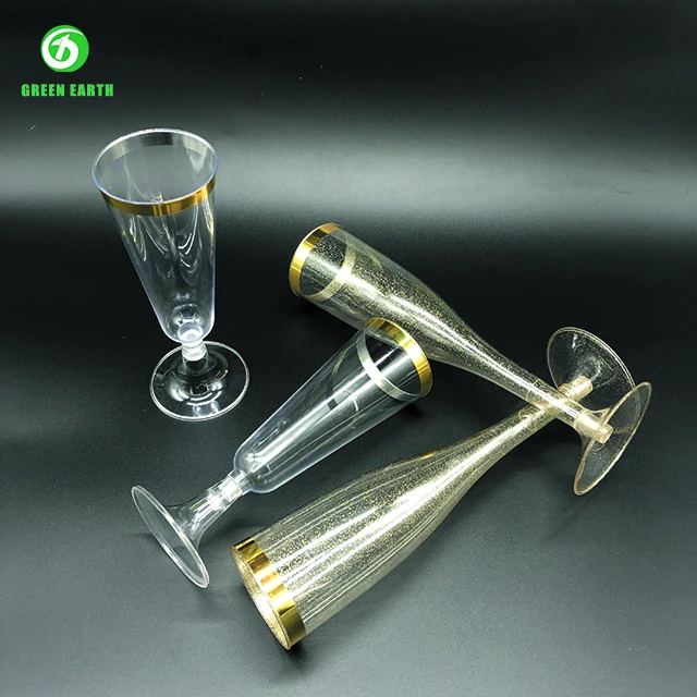 7oz silver rim plastic cups 12oz plastic cup 9OZ champagne glass