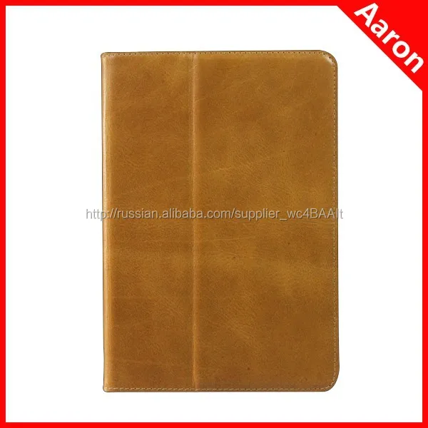 New top grad genuine leather case for ipad 6