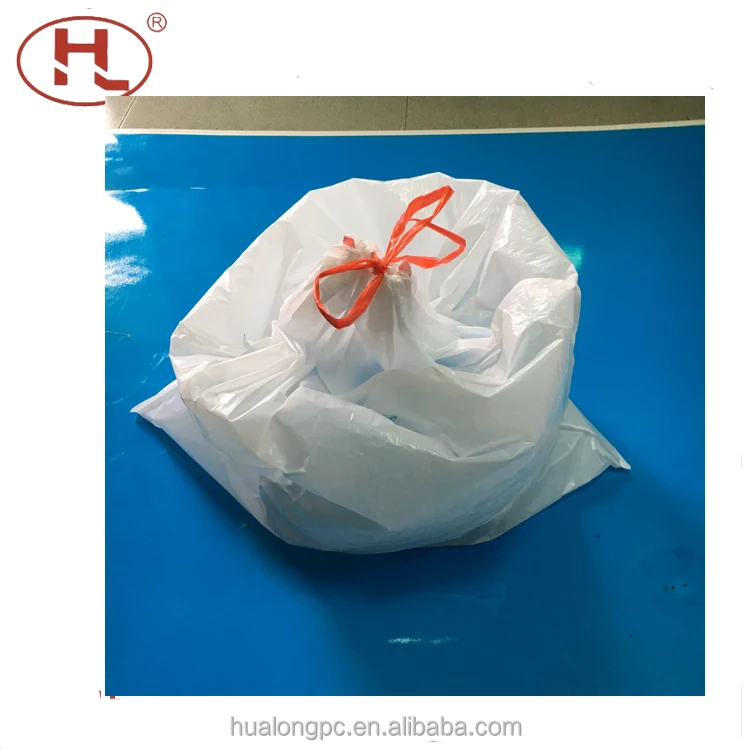 
Customized drawstring trash bags plastic garbage bags with tie string 