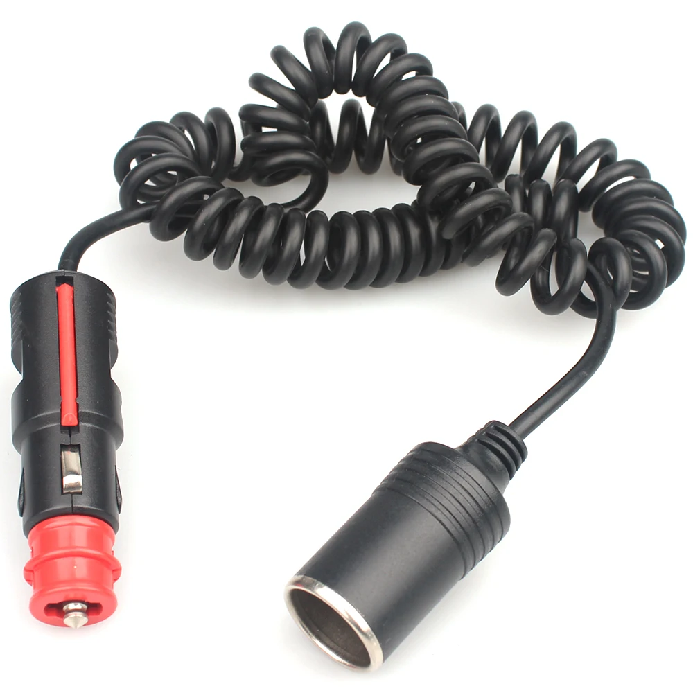 12v 24v car cigarette lighter socket extension lead cable