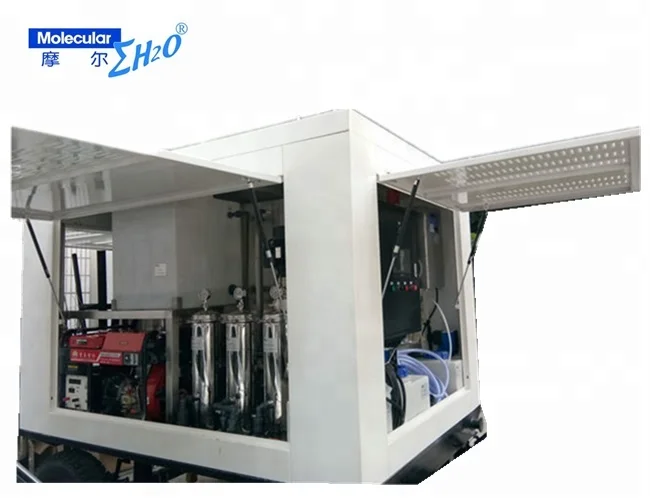 Reverse osmosis mobile water purification truck