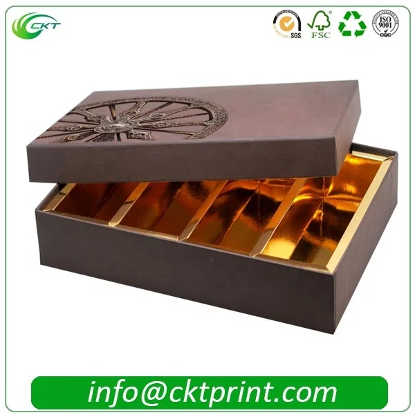 Bespoken Embossing Logo Cardboard Festival Gift Box with Paper Divider