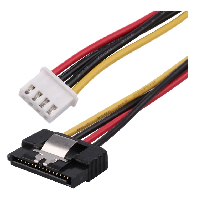 Factory wholesale SATA power 15P SATA to 4 Pin Molex Power Cable for HDD hard drive