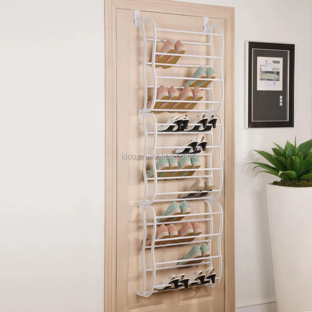 Adequate Inventory 36 Pairs Over The Door Shoe Rack Diy 12 Layer Hanging On The Door