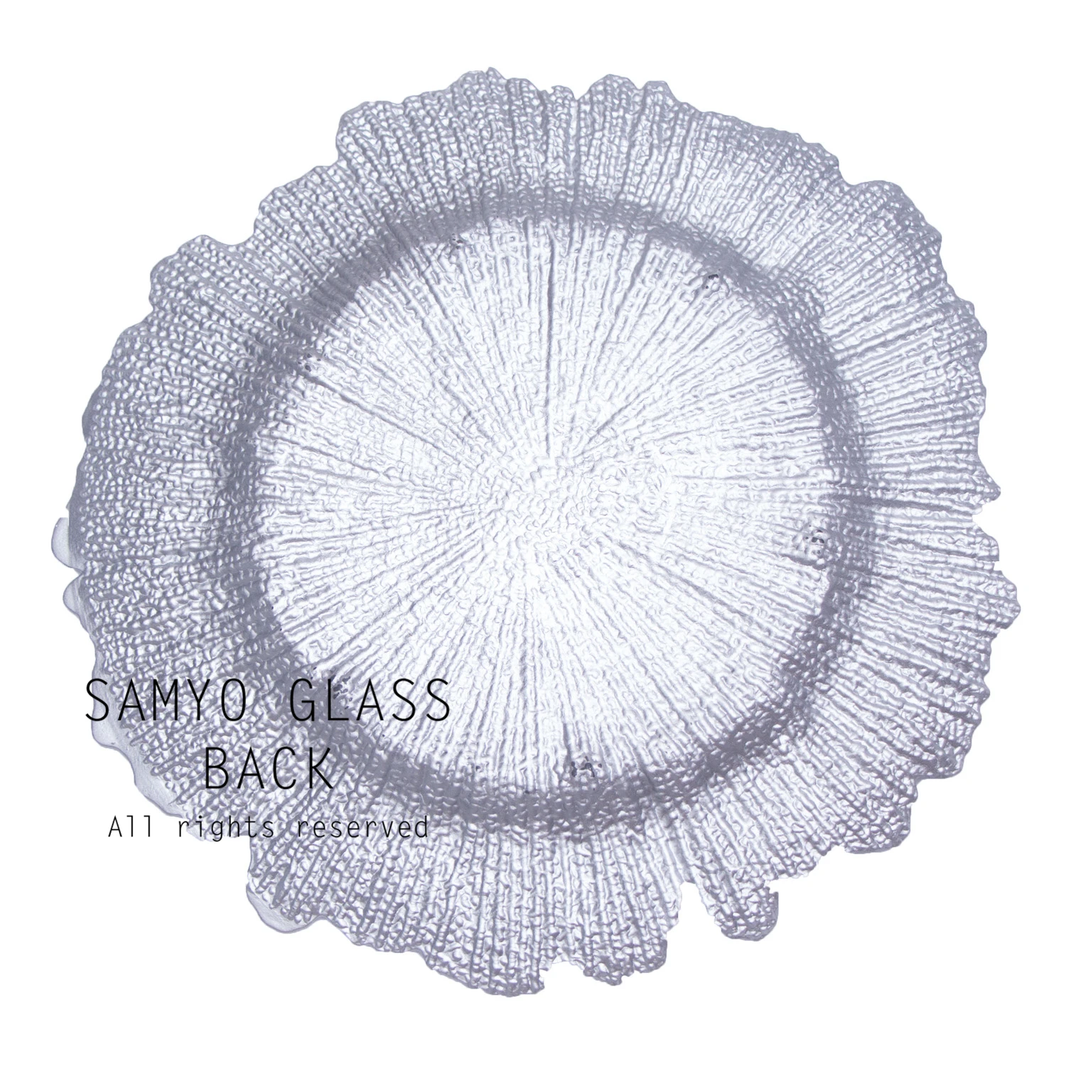 Лидер продаж 2019, оптовая продажа, 13 дюймов, элегантная Серебряная многоцветная стеклянная тарелка в форме цветка рифа для свадьбы