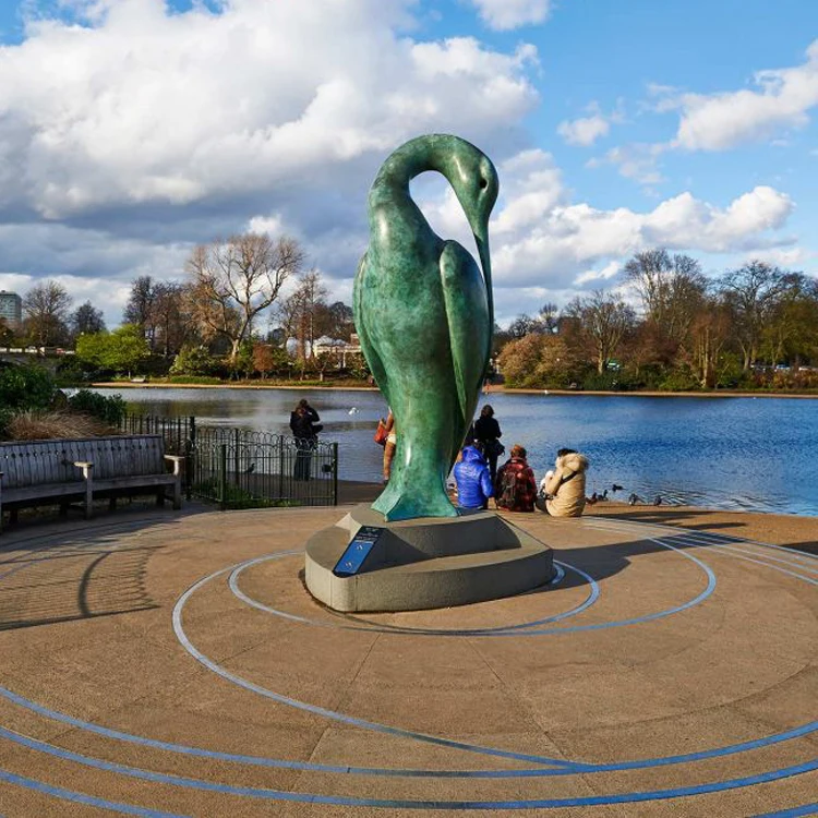 Custom decorative polyresin metal brass bronze peacock sculpture