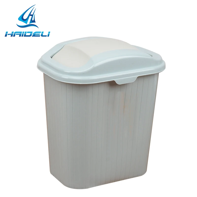 Office Kitchen Round Small Garbage Bin Cute Carton Open Trash Can