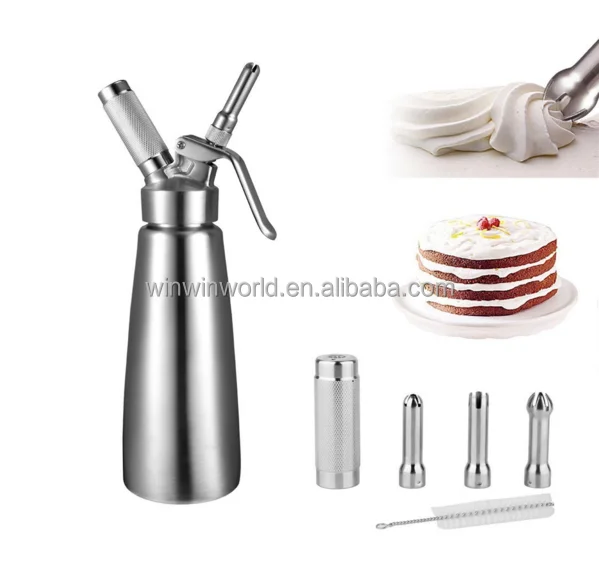 high Quality Whipped Cream Dispensers / Cream Whipper, 1 Pint | with 3 Stainless Steel Decorating Nozzles