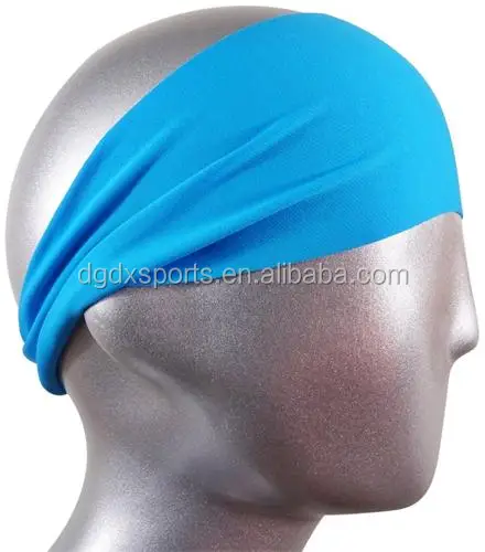 
high quality polyester spandex print headbands custom sports yoga cheap wide hair headbands 