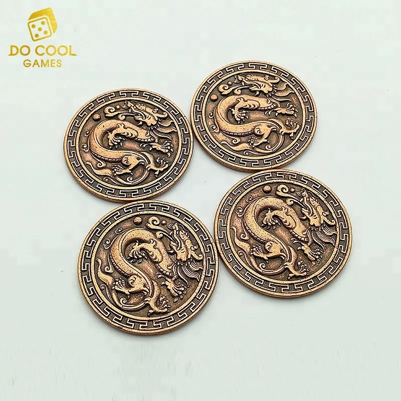 Custom dia casting card game metal token