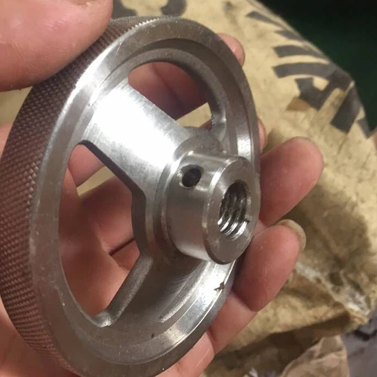 CNC machine tool 100mm 160mm stainless steel hand wheel metal control SUS316 hand wheel with handle