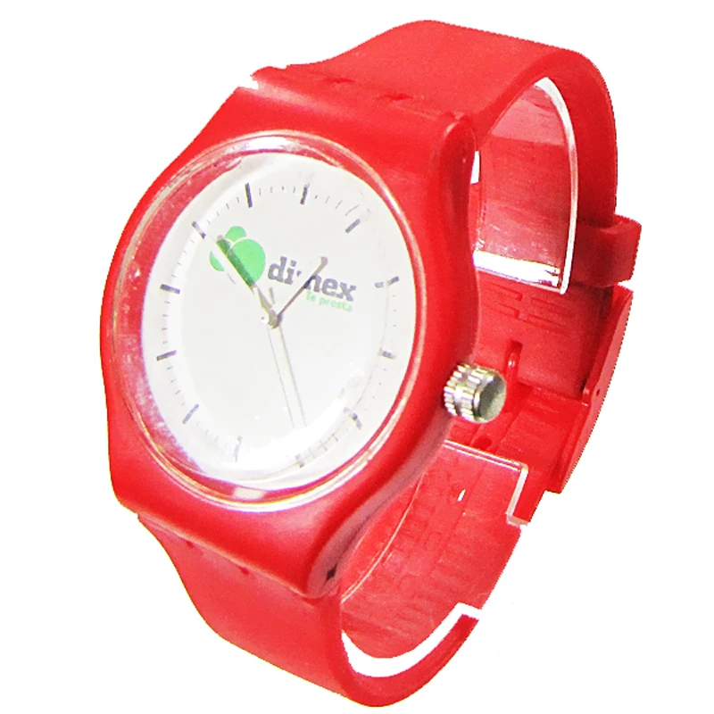 Clear plastic watches transparent Hot sale promotional silicone Watch Custom logo design