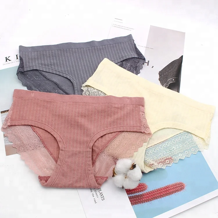 New Design Young Girl Seamless Low Waist Sexy Lace Sheer Panties Hot Sale