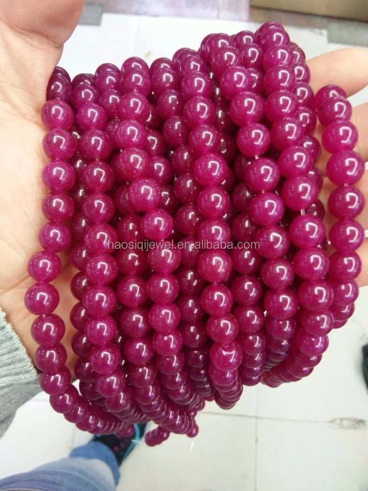 Wholesale loose ruby gemstone beads 5*8mm flat round rondelle shape ruby stone spacer bead for jewelry making