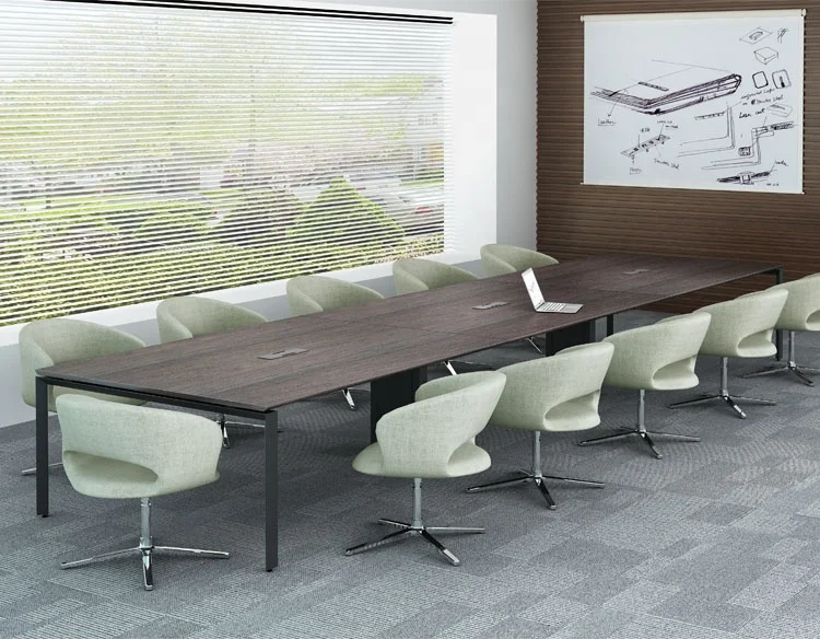 Modern design board room office table set used 6 meter long 12 person conference table specification