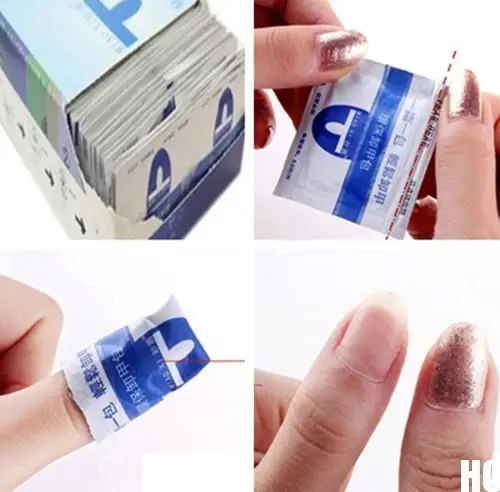 New 2015 10Pcs Gel Lacquer Nail Polish Foil Easy Remover Cleaner Wraps Acetone Kit