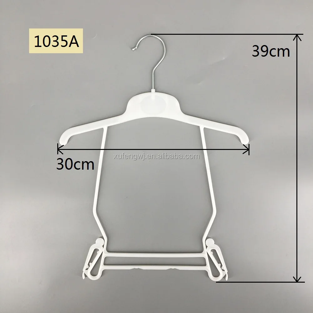 Custom cheap pocket key plastic hanger and slim recycled plastic hangers non flocked