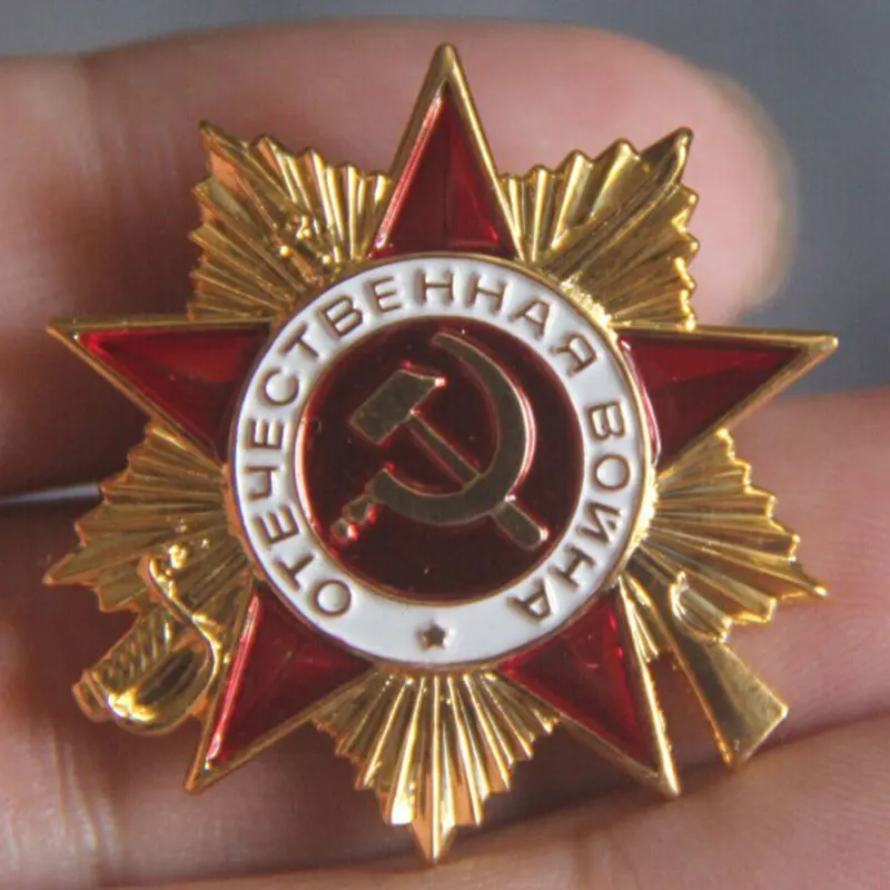 Оригинальная медаль России Серебряная великая патриотическая война Ленточные медали эмблема Советского Союза отворот Меч Щит