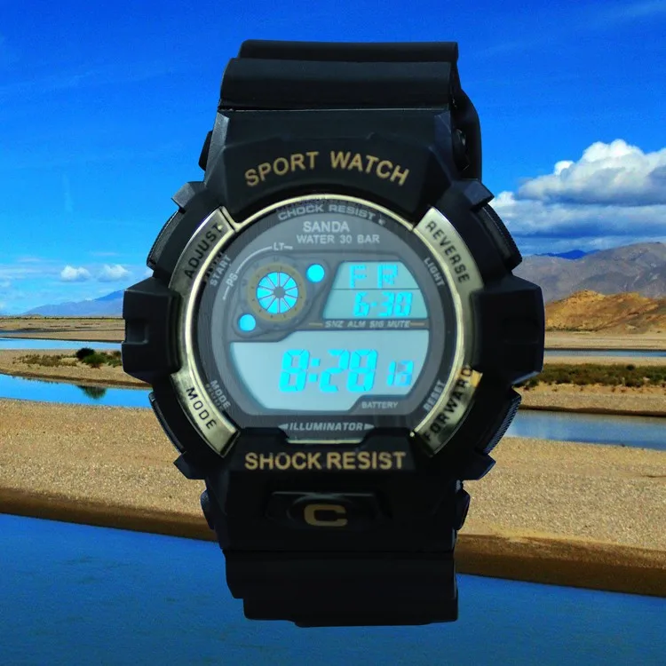 Оптовая Новые 3ATM Водонепроницаемый ВЫСОКОЕ Качество Мужчины Часы Армия Японский Дизайн Спортивные Часы